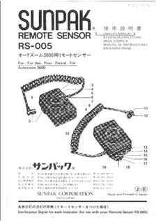 Sunpak 3600 manual. Camera Instructions.